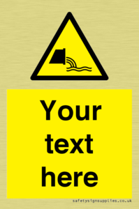 Custom Warning sewage effluent outfall